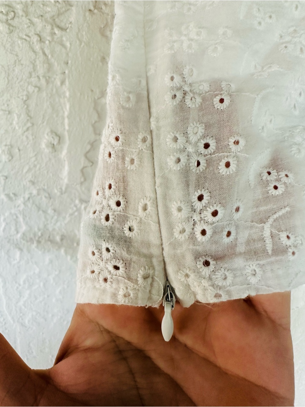 Vintage Edikted Y2K White Cotton Eyelet Rosette Corset Bustier Cami Crop Top - Picture 7 of 9